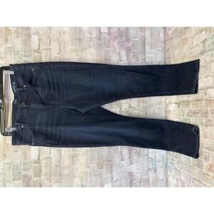 J. Jill Denim High Rise Straight Leg Jeans 14 Tall Stretchy Cotton Tencel Blend